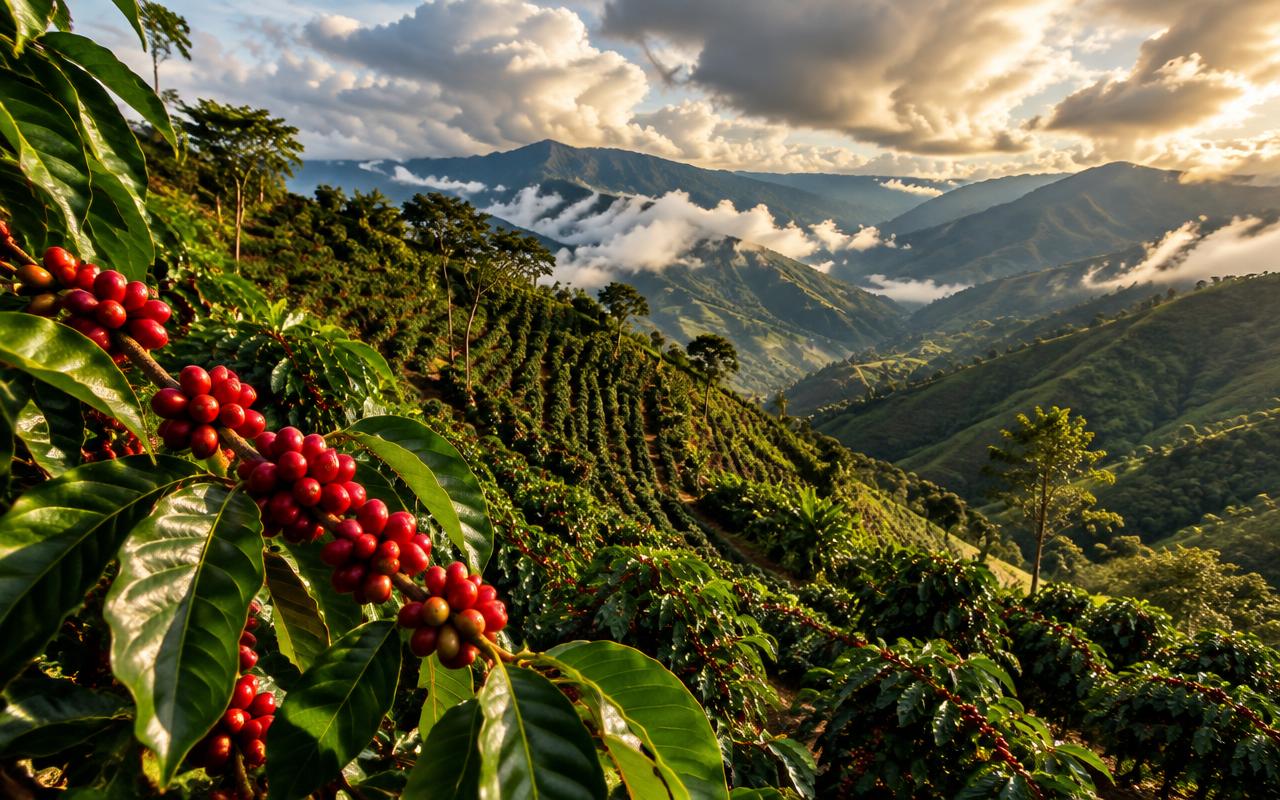 Colombia coffee landscape