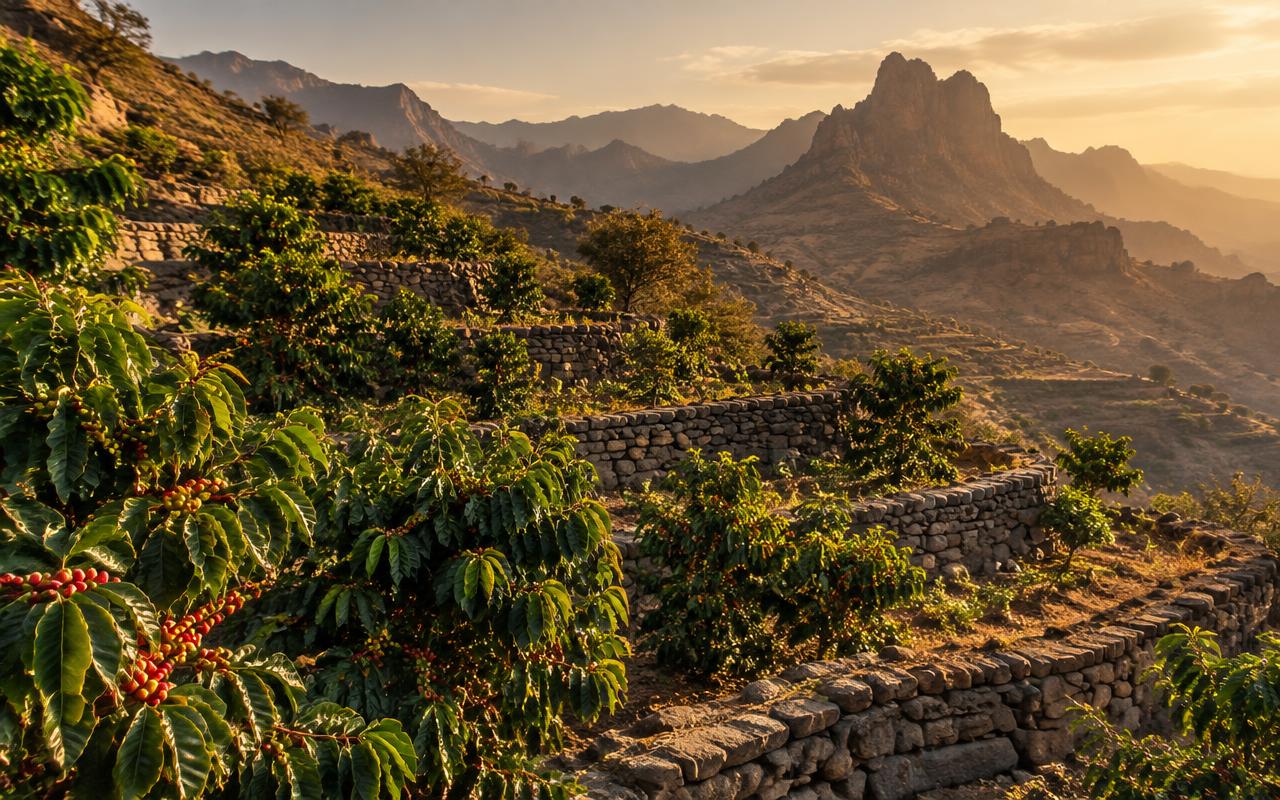 Yemen coffee landscape